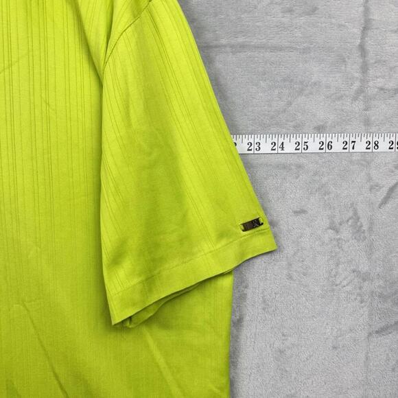 VTG Tiger Woods Collection Neon Green Golf Polo Shirt Men Size XXL Nike Golf - Picture 10 of 10